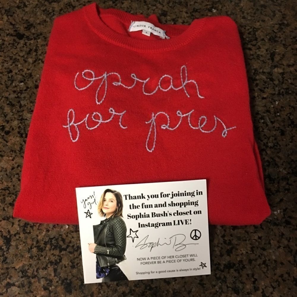 Oprah for President sweater - from Sophia Bush, One Tree Hill,‎ Chicago PD